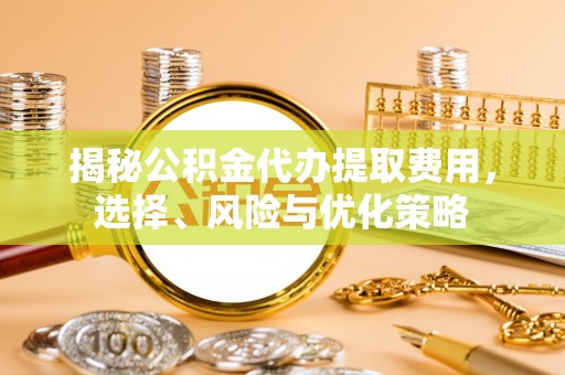 印江揭秘公积金代办提取费用，选择、风险与优化策略